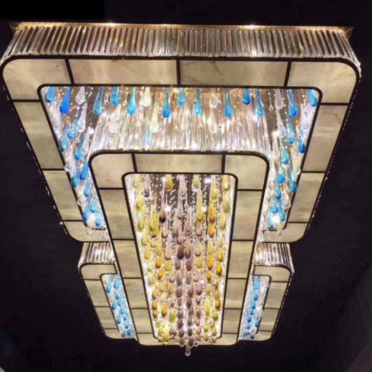 锡林郭勒盟琉璃玻璃艺术吸顶灯